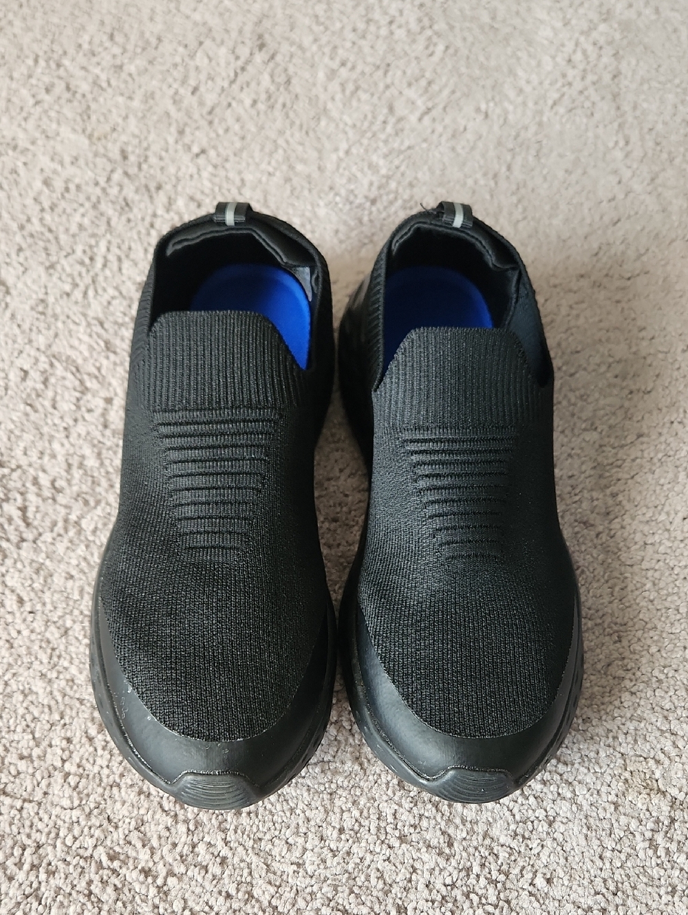 Slip-On Knit Walking Shoes for Women - Black